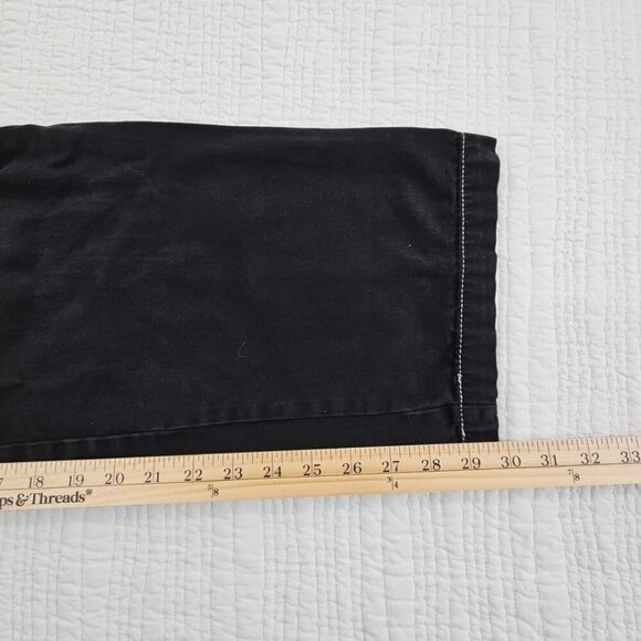 Aeropostale Carpenter Wide Leg Baggy Pants Women's Small Black Elastic Waist EUC - Picture 8 of 14